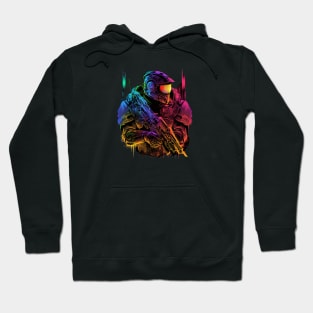 Halo Master Chief Neon - Original Artwork Hoodie